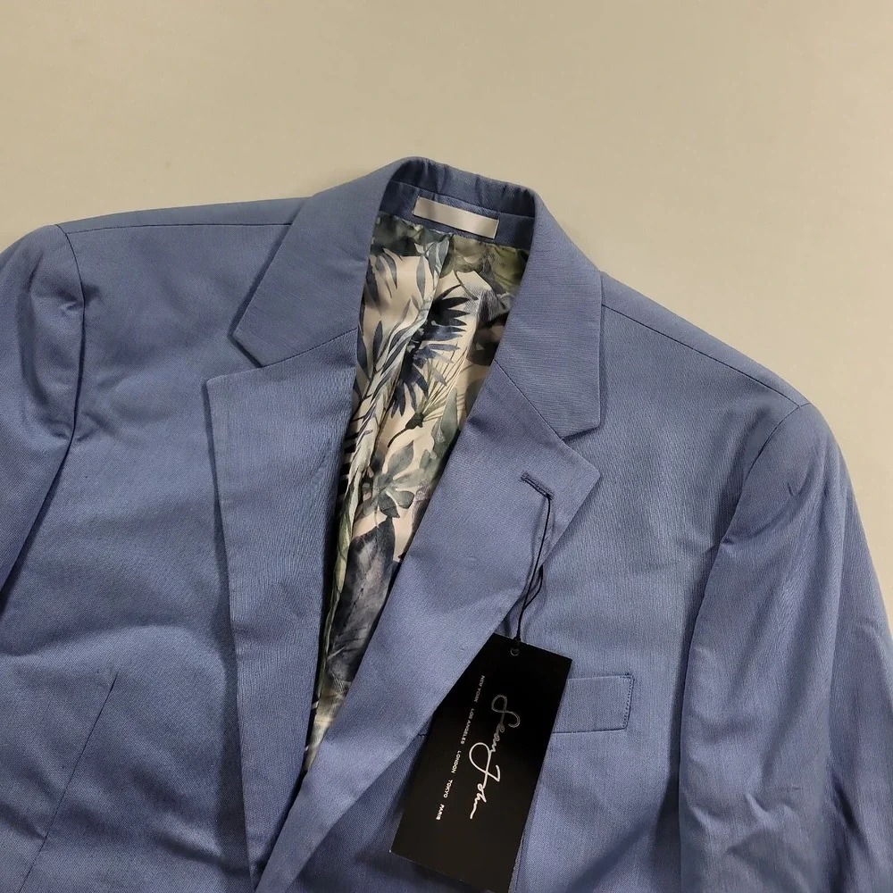 Sean John Light Blue Blazer Mens 38S 38 Classic-Fit Cotton Suit Jacket $360 NEW‎